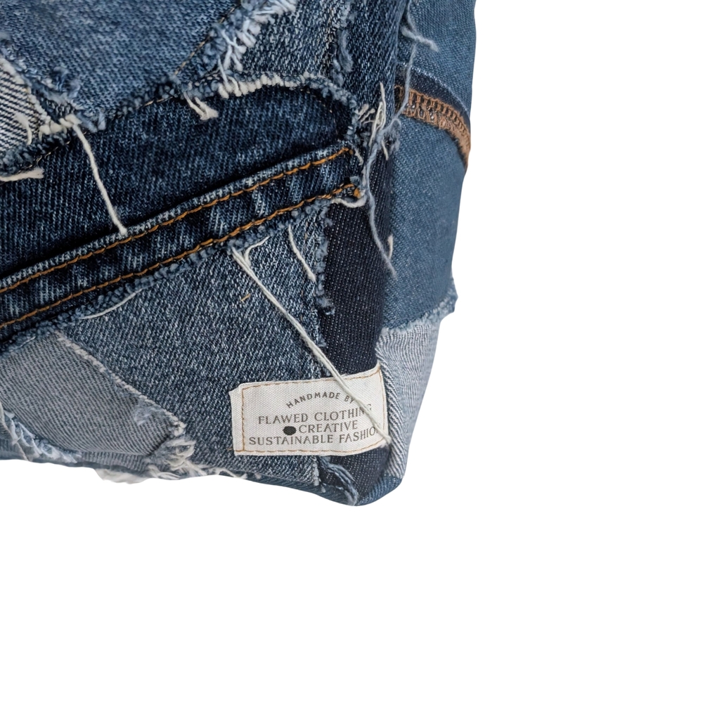 Denim Patchwork Backpack - Picture 5 of 7